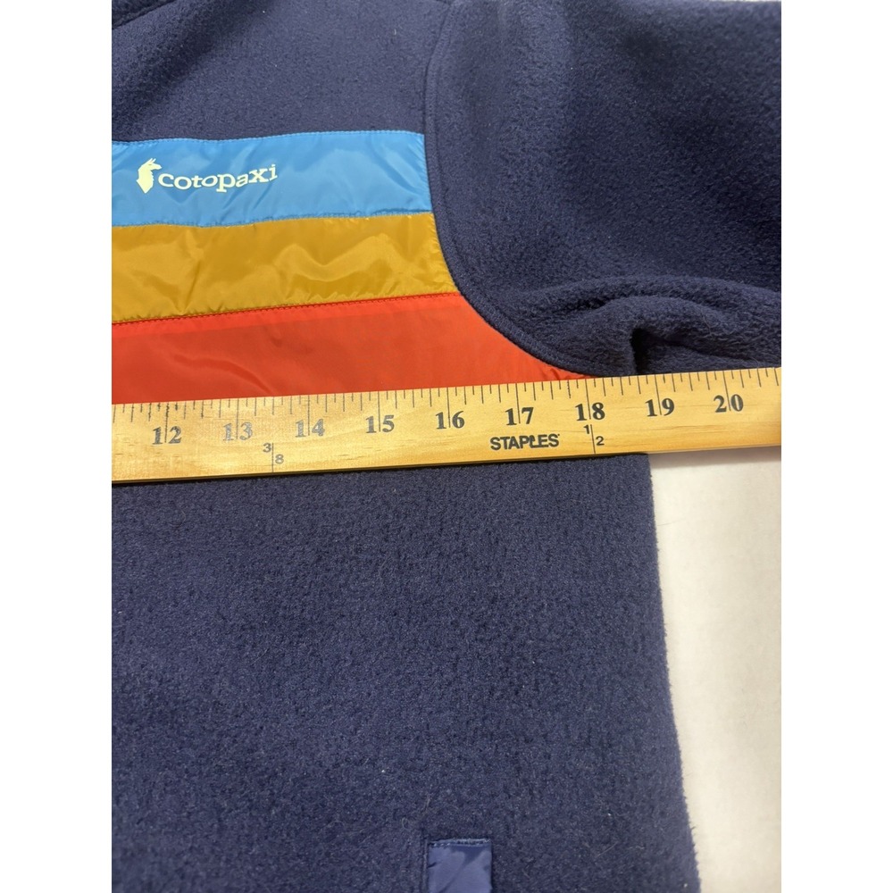 Cotopaxi Men Teca Fleece Full Zip Jacket S Blue Stripe Hike Outdoor Gorp Retro - Picture 5 of 5